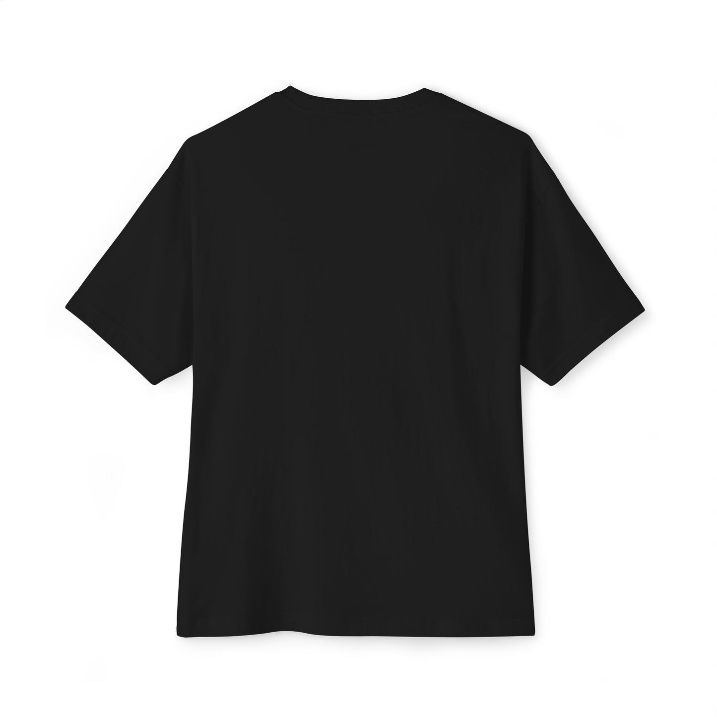 Back view of a black Hebrews 12:11 Christian t-shirt with bold scripture design — modern Catholic clothing and Orthodox clothing for men and women seeking spiritual growth and encouragement.